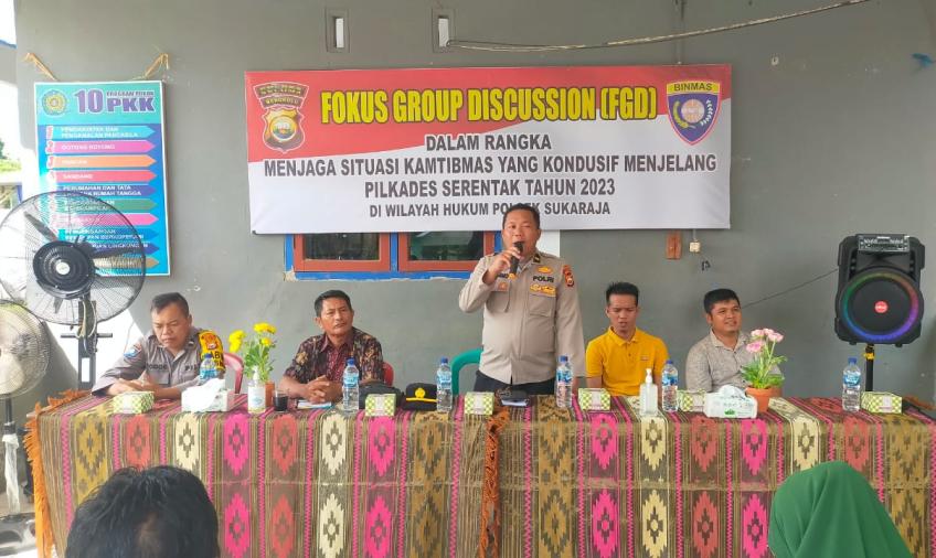 Jelang Pilkades, Polsek Sukaraja Gelar FGD di Desa Taba Lubuk Puding