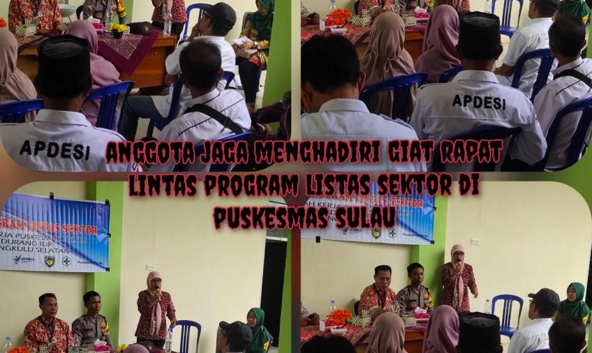 Bhabikamtibmas Polsek Kedurang Hadiri Kegiatan Program dan Lintas Sektor Puskesmas Air Sulau   