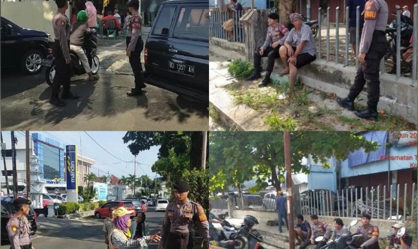 Berikan Rasa Aman, Sat Samapta Polresta Bengkulu Melaksankan Patroli Dialogis Sambang Pasar Panorama