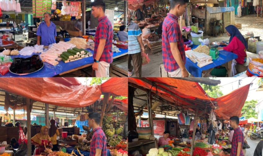 Personel Sat Intelkam Polresta Bengkulu, Monitoring Harga Sembako di Pasar Kota Bengkulu