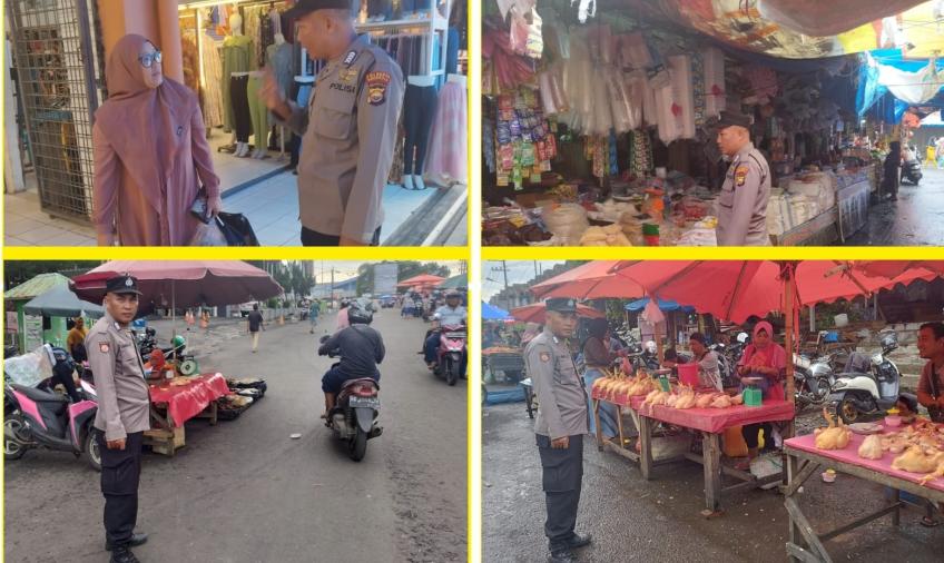 Sambang Silahturahmi, Polsek Ratu Samban Berikan Imbaun kepada Pedagang