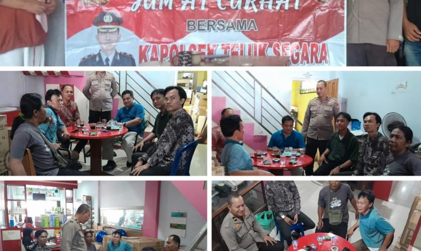 Jalin Kedekatan dengan Warga, Polsek Teluk Segara Gelar Jumat Curhat