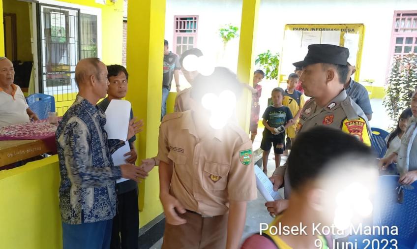 Bhabinkamtibmas Polsek Kota Manna Lakukan Problem Solving, Tindak Pidana Pencurian TBS Sawit   
