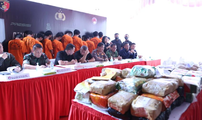 Bareskrim Polri Musnahkan Barang Bukti 75 Kilogram Sabu
