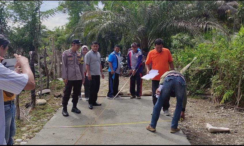 Bhabinkamtibmas Polsek Air Besi, Sertifikasi Pembangunan Fisik Jalan Usaha Tani Desa Tebing Kandang