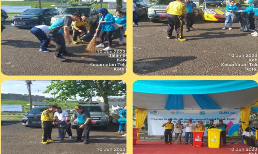 Memperingati Hari Lingkungan Hidup, Kapolsek Teluk Segara Hadiri Kegiatan Program Bersih-Bersih Pantai  