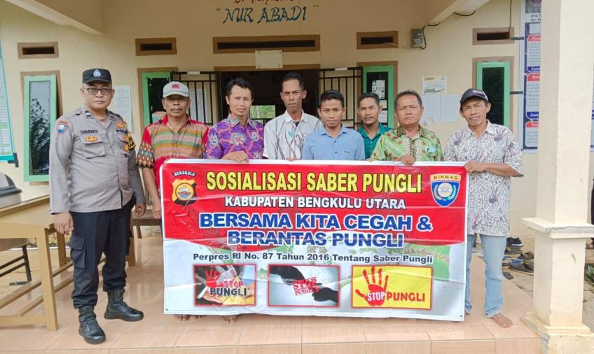 Bhabinkamtibmas Polsek Padang Jaya, Sosialisasi Saber Pungli Kepada Warga Desa Binaan