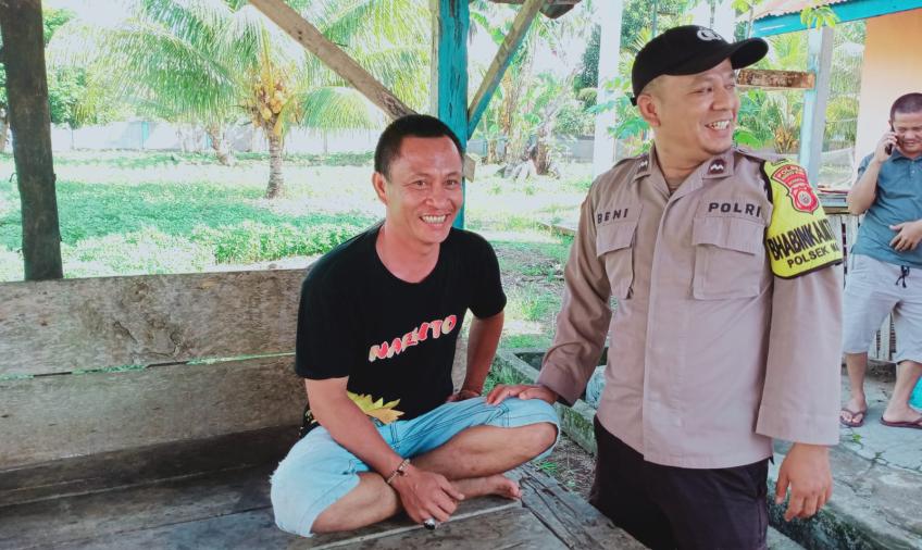  Selalu Aktif Jaga Silaturahmi, Bhabinkamtibmas Desa Kota Padang Sambangi Warga Binaan 