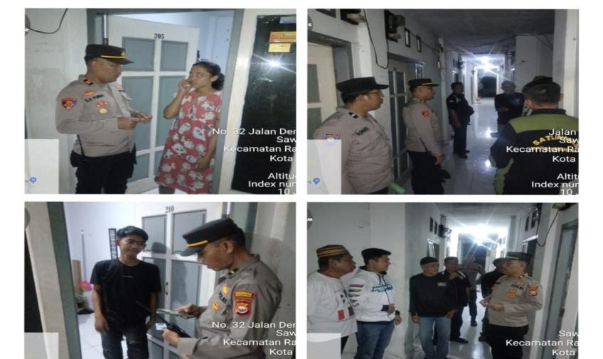 Monitoring Kegiatan Masyarakat, Kapolsek Ratu Agung Sampaikan Imbaun Kamtibmas kepada Penghuni Kostan   