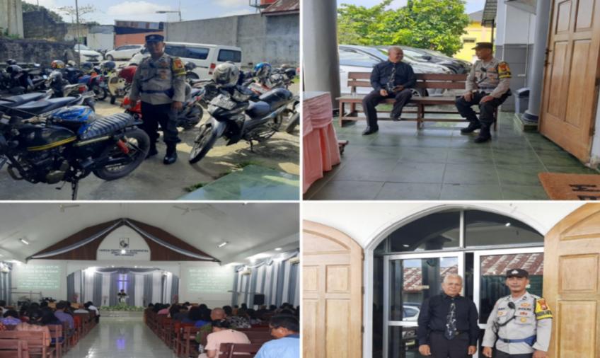 Polsek Gading Cempaka Laksanakan Pengamanan Ibadah Minggu di Gereja Pantekosta
