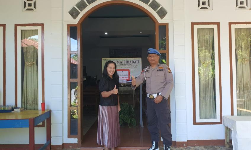 Polsek Giri Mulya, Pengamanan Ibadah Minggu di Wilayah Hukum