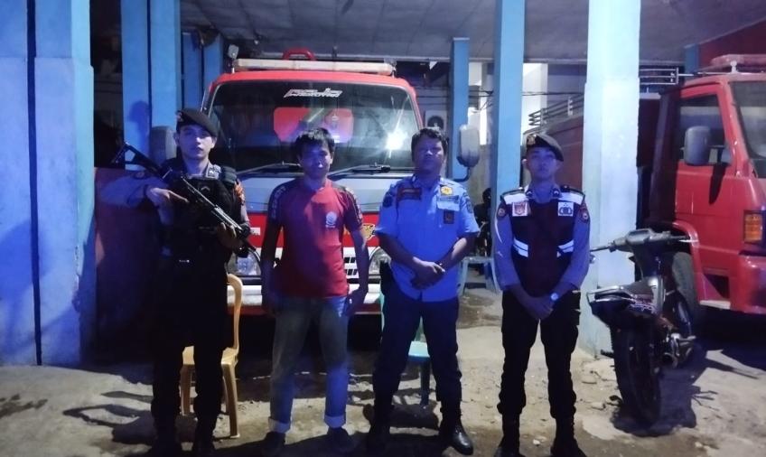 Jalin Komunikasi yang Baik Sat Samapta Polres Bengkulu Utara Sambangi Piket Siaga Dinas Damkar