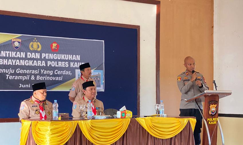 Polres Kaur, Melaksanakan Kegiatan Pengukuhan Anggota Saka Bhayangkara Tahun 2023
