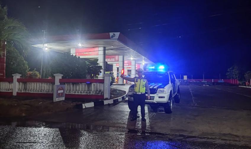 Pantau Arus Lalulintas, Sat  antas Polres Kaur Patroli Blue Light  