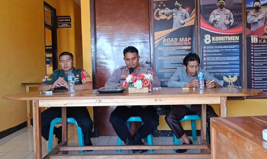 Polsek Lebong Atas Rapat Koordinasi Lintas Sektor Persiapan Sambut Hari Bhayangkara Ke-77