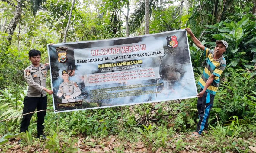 Tumbuhkan Kesadaran Masyarakat Peduli Terhadap Lingkungan, Polsek Muara Sahung Sosialisasikan Karhutlah
