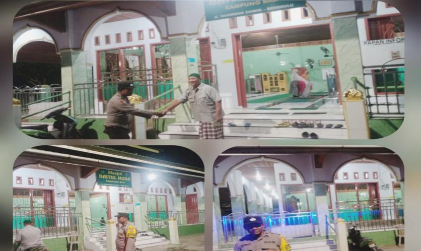 Polsek Teluk Segara Patroli Subuh di Masjid Baitul Huda 