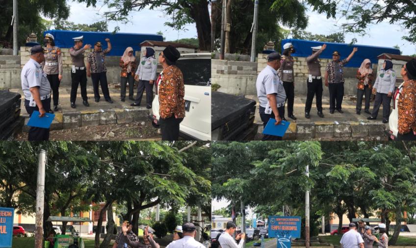 Unit Kamsel Satlantas Polresta Bengkulu Gelar Rekayasa Pemasangan Rambu Lalu-Lintas 