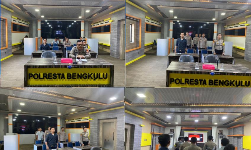 Polresta Bengkulu Ikuti Zoom Meeting Workshop Penelitian Tingkat Kepercayaan Masyarakat Terhadap Kinerja Polri 