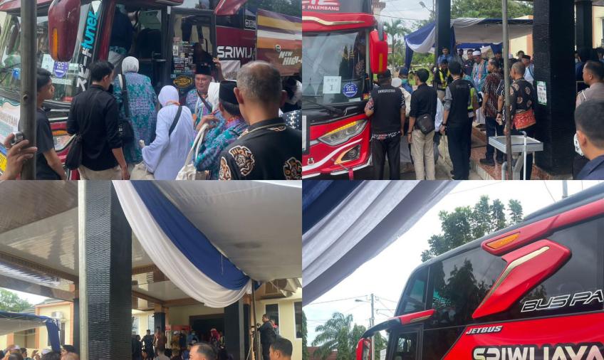 Polresta Bengkulu, Berikan Pengamanan Keberangkatan CJH Provinsi Bengkulu Kloter Ke-5