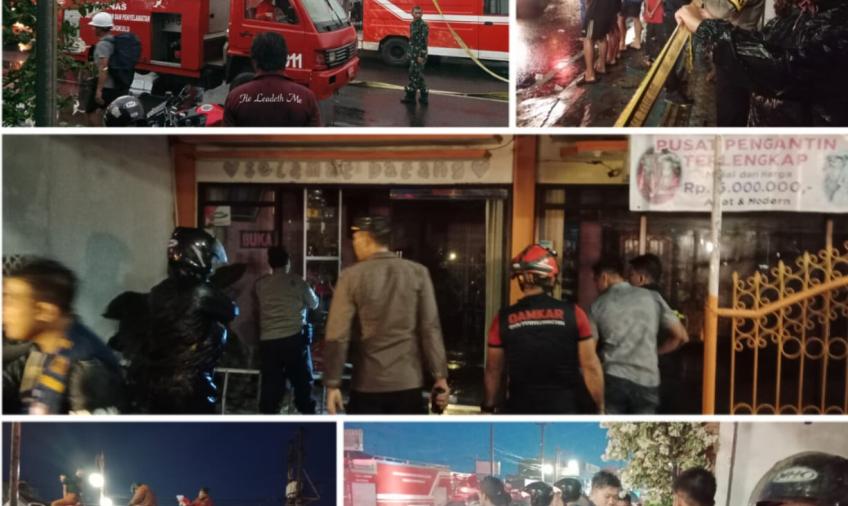 Polresta Bengkulu Berikan Pengamanan dan Olah TKP Kebakaran Febby Salon
