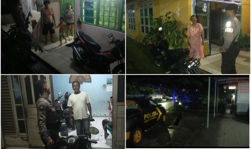 Patroli R4, Sat Samapta Sambangi Kost-Kosatan  Sampaikan Imbaun Kamtibmas