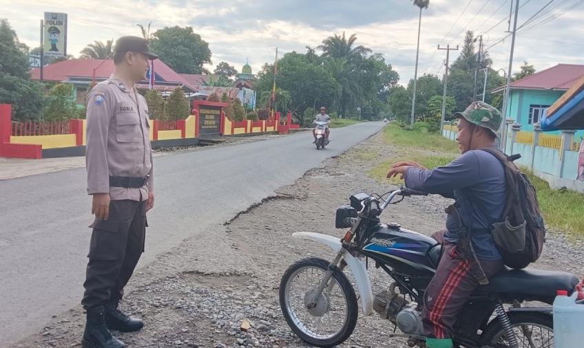 Polsek Penarik Raya Imbau Warga Patuhi Aturan Berlalulintas