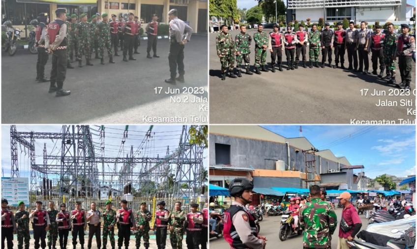 Patroli Perintis, Sat Samapta Polresta Bengkulu Berikan Imbauan kepada Pedagang Pasar Minggu