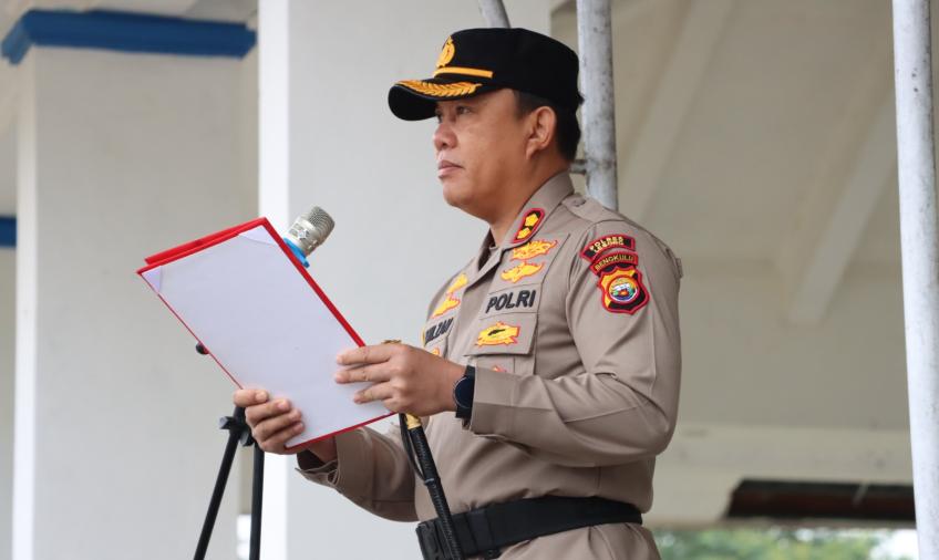 Upacara Bulanan Gabungan, Kapolres Tekankan Sinergi Sukseskan Pemilu 2024