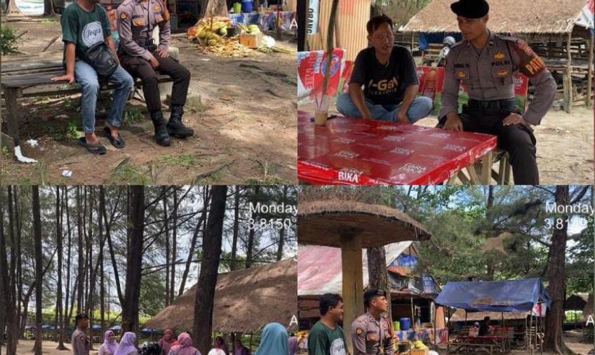 Patroli di Kawasan Pantai Panjang, Sat Samapta Sampaikan Imbaun Kamtibmas 