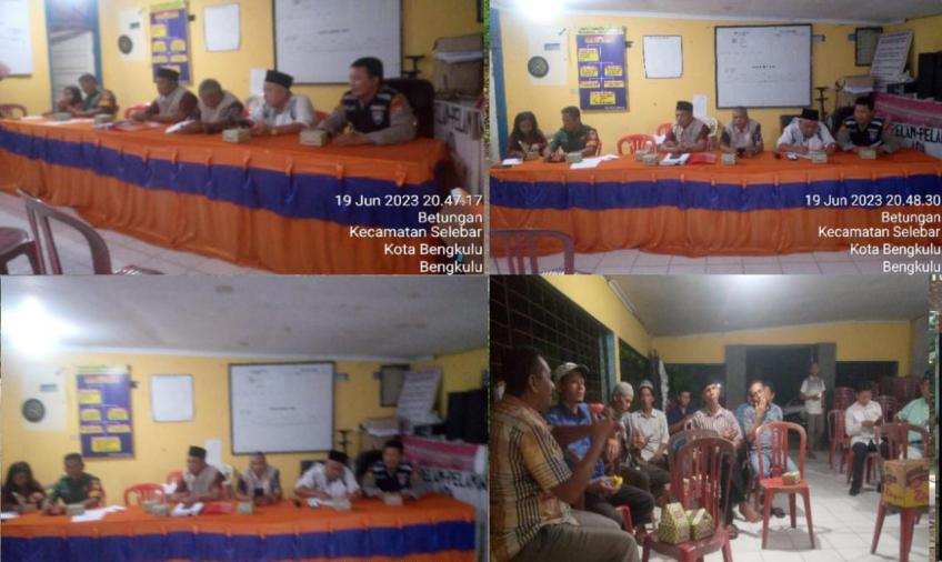 Bhabinkamtibmas Polsek Selebar, Hadiri Kegiatan Pemilihan Ketua LPM Kelurahan Betungan 