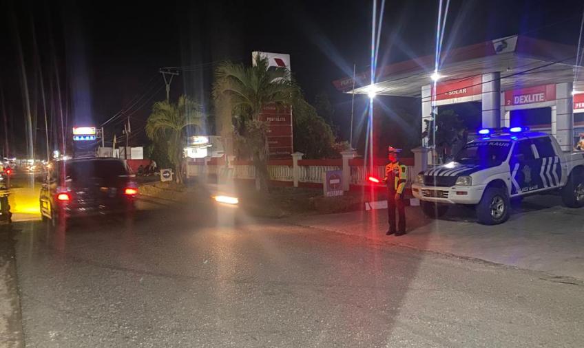 Polres Kaur Laksankan Kegiatan Patroli Blue Light 