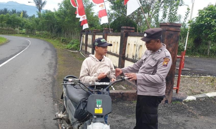 Polsek Sindang Dataran Imbau Warga Taat Aturan dan Cegah Kejahatan