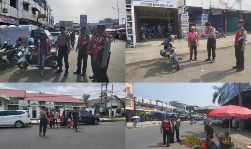 Patroli di Pasar Panorama, Sat Samapta Polresta Bengkulu Berikan Imbauan kepada Petugas Parkir 