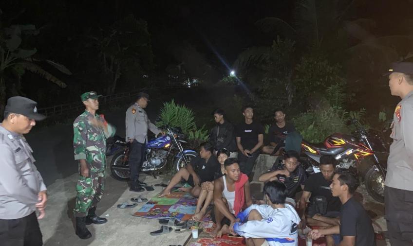 Polsek Giri Mulya Lakukan Patroli Sinergitas TNI - Polri Antisipasi Gangguan Kamtibmas