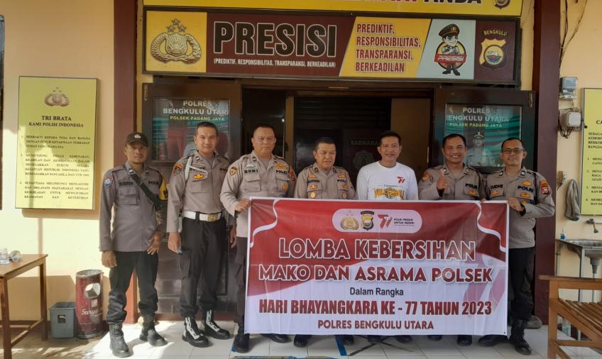 Lomba Kebersihan dan Pelayanan Publik, Polsek Padang Jaya Terima Kunjungan Tim Juri