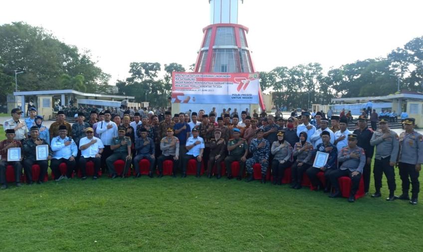 Dir Binmas Polda Bengkulu Hadiri Apel Kasat Kamling Serentak Seluruh Indonesia