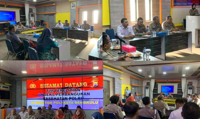 Tingkatkan Motivasi dan Kinerja Polri, Polresta Bengkulu Gelar Penelitian Indeks Pembangunan Kesehatan Polri