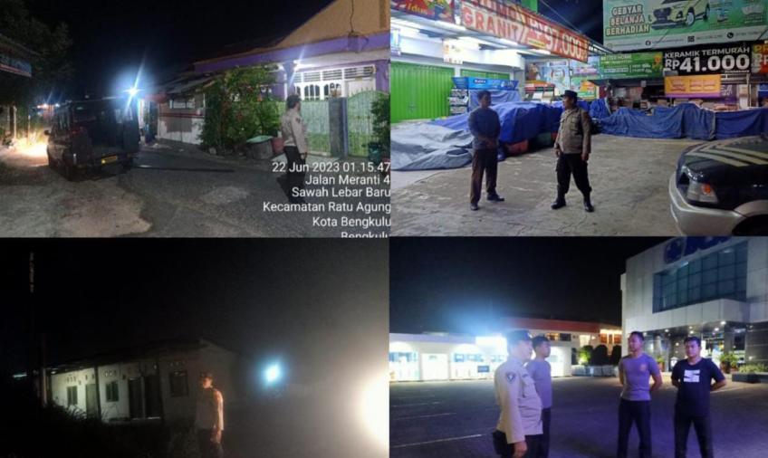 Antisipasi Gangguan Kamtibmas, Polsek Ratu Agung Patroli Rutin 