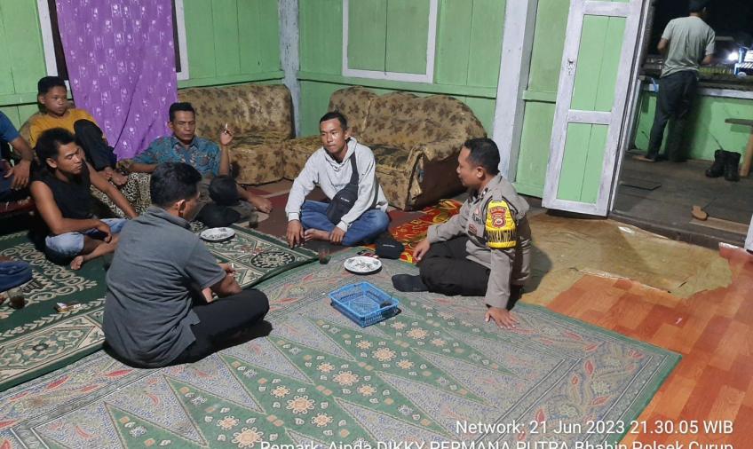 Imbau Kamtibmas, Bhabinkamtibmas Polsek Curup Sambangi Calon Kades