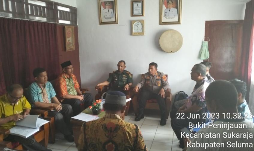 Kapolsek Sukaraja Hadiri Rapat Koordinasi Terkait Hibah Lahan