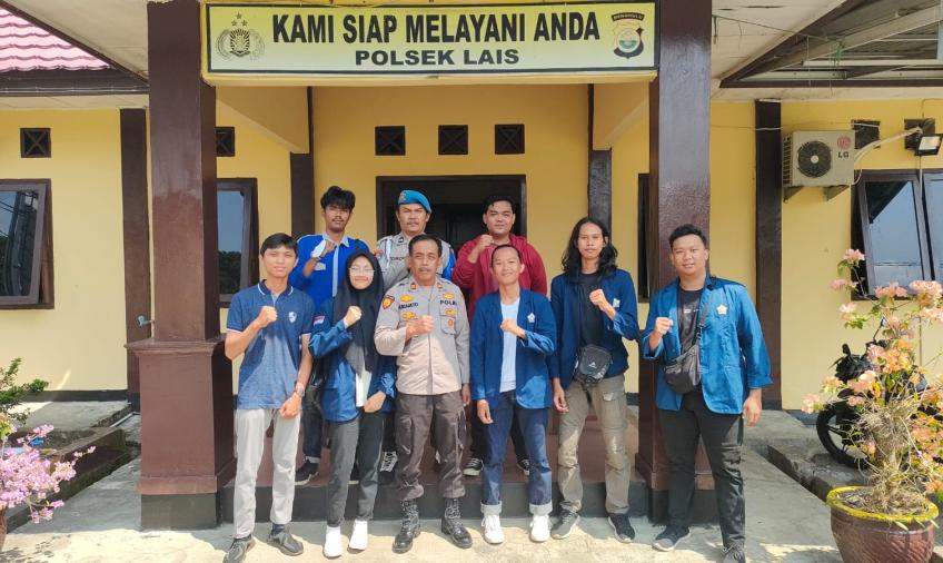 Terima Kunjungan Korcam dan Kordes KKN Unib, Kapolsek Lais Sampaikan Pesan 