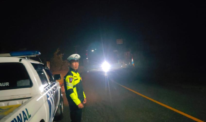 Polres Kaur Patroli Blue Light di jalan Lintas Sumatera