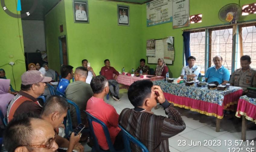 Kapolsek Talo Hadiri Kegiatan Sosialisasi Pendirian Perusahaan PT.SSM di Desa Suka Bulan 