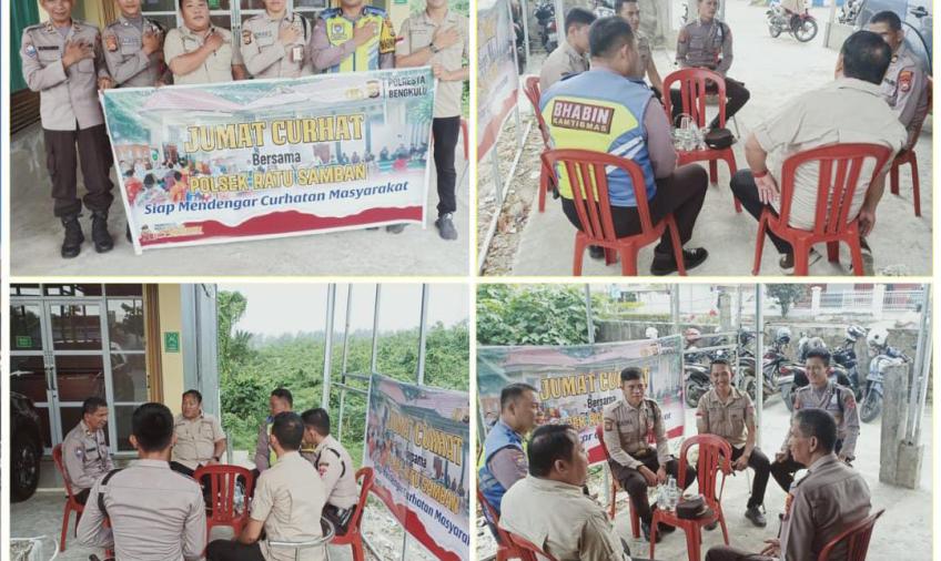 Polsek Ratu Samban Gelar Jumat Curhat di Kelurahan Penurunan
