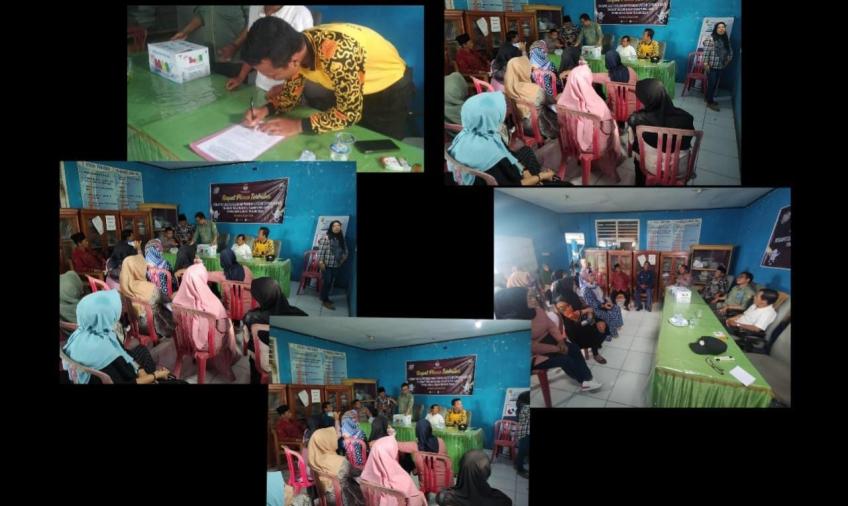 Bhabinkamtibmas Polsek Teluk Segara Monitoring Pemilihan RW 01 Kelurahan Kampung Bali