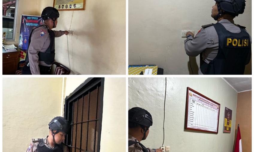 Jaga Keamanan, Polres Kaur Cek Sekitar Mako dan Instalasi Listrik