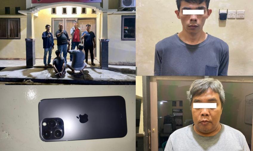 Embat Hp Iphone 14, 2 Pria Warga Kota dan Seluma Ditangkap Polsek Gading Cempaka 