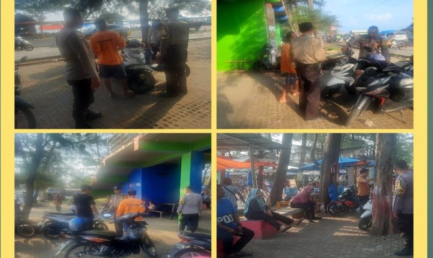 Polsek Teluk Segara Patroli Sore Rutin di Objek Wisata