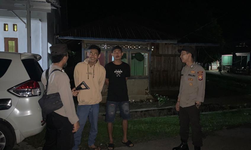 Patroli KRYD, Persnel Polsek Kaur Utara Sasar Anak Muda yang Nongkrong 
